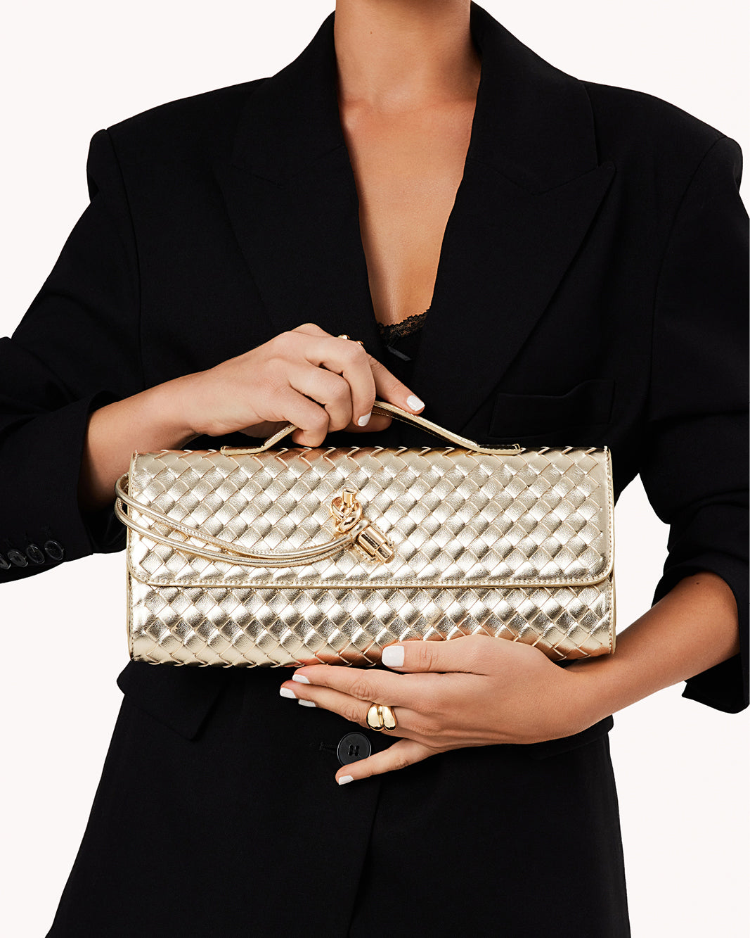 ALICE CLUTCH BAG - GOLD METALLIC-Handbags-Billini-Billini
