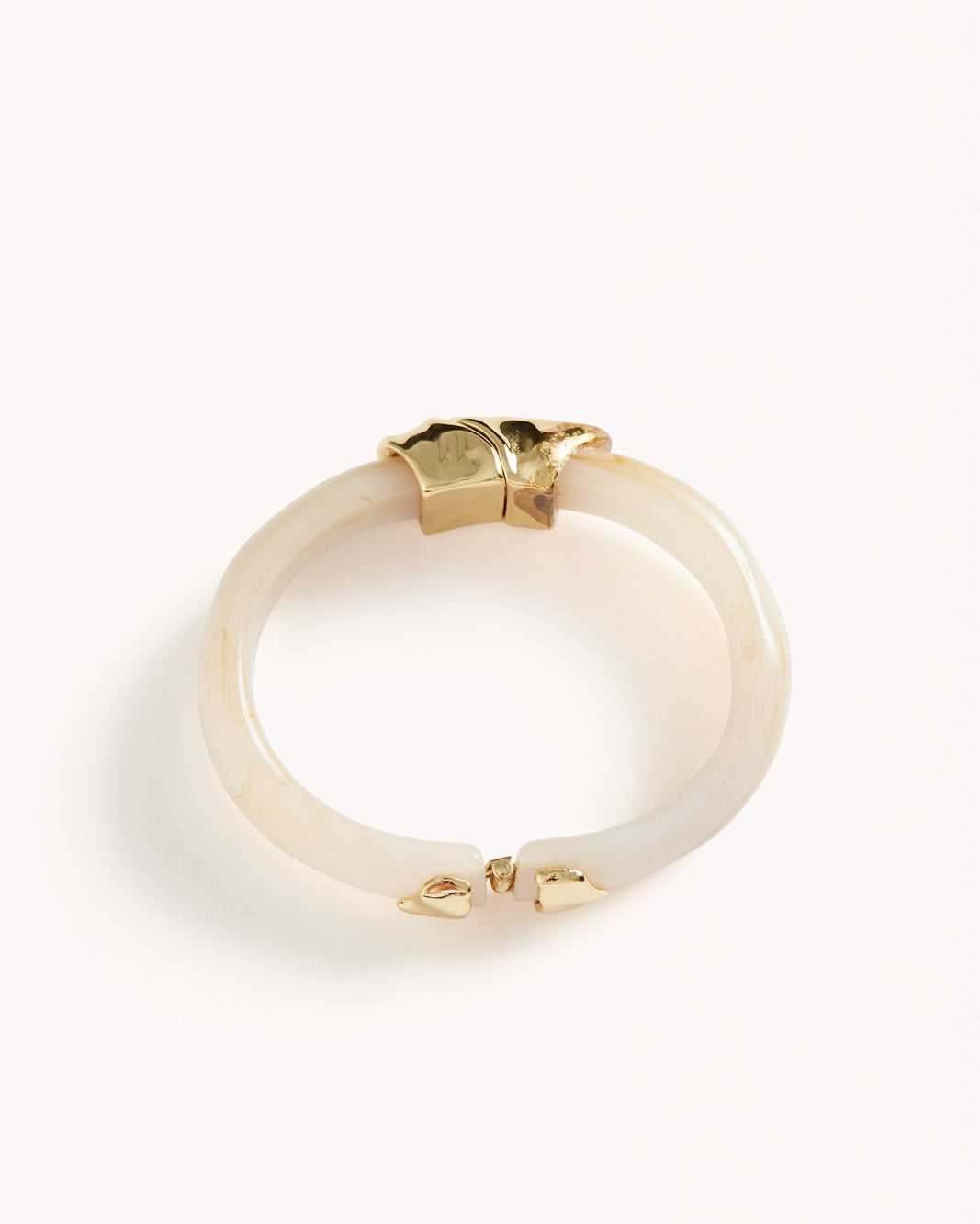 ARIAH BANGLE - CREAM-GOLD PLATED 18K-JEWELLERY-Billini-O/S-Billini