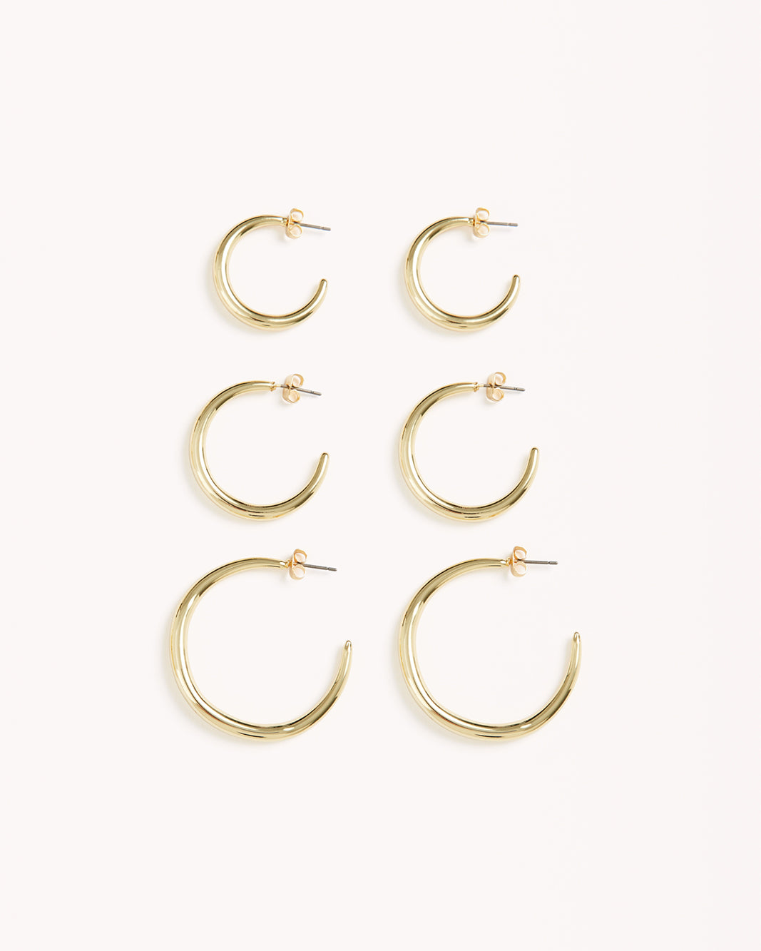 CARISSA EARRINGS 3 PACK - GOLD PLATED 18K-JEWELLERY-Billini-O/S-Billini