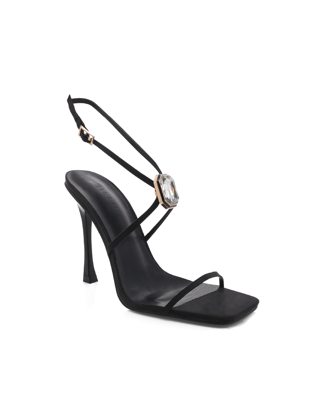 DAIRE - BLACK SATIN-Heels-Billini-Billini