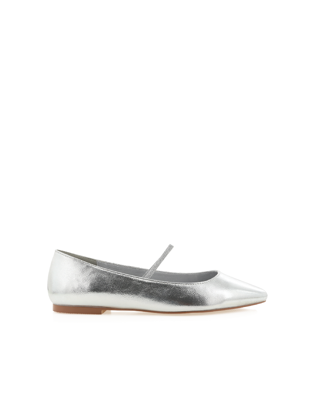 FINNICK SILVER METALLIC Flats Billini