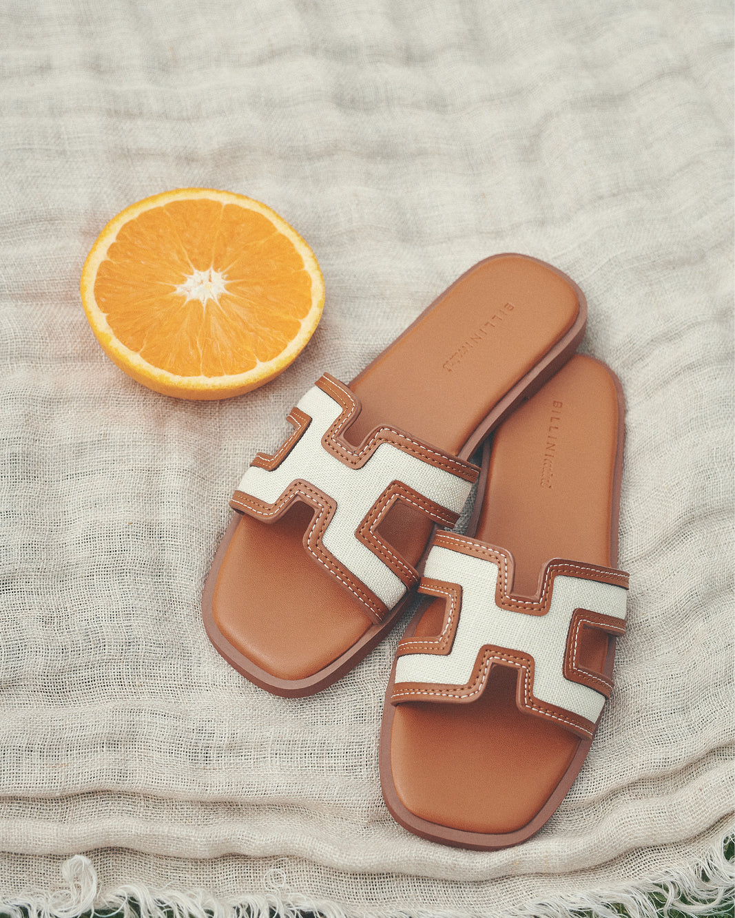 GORDY MINI - NATURAL LINEN-TAN-Sandals-Billini-Billini