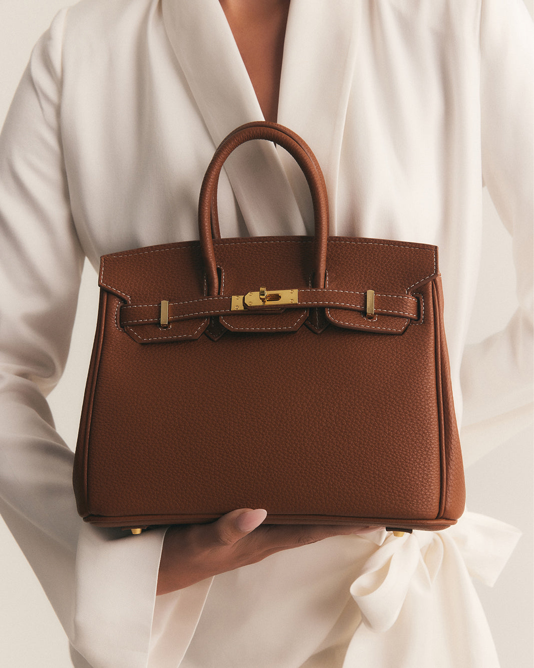 HAMPTON HANDLE BAG - TAN PEBBLE-Handbags-Billini-Billini