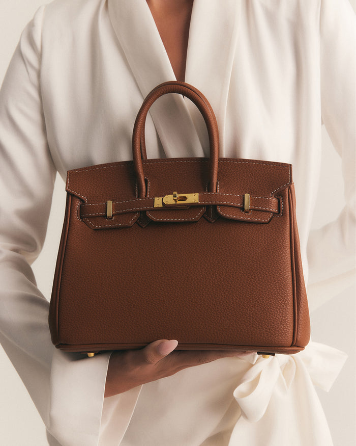 HAMPTON HANDLE BAG - TAN PEBBLE-Handbags-Billini-Billini