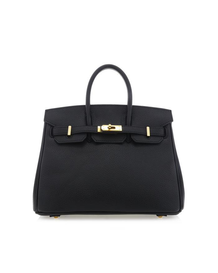 HAMPTON HANDLE BAG - BLACK PEBBLE-Handbags-Billini-Billini