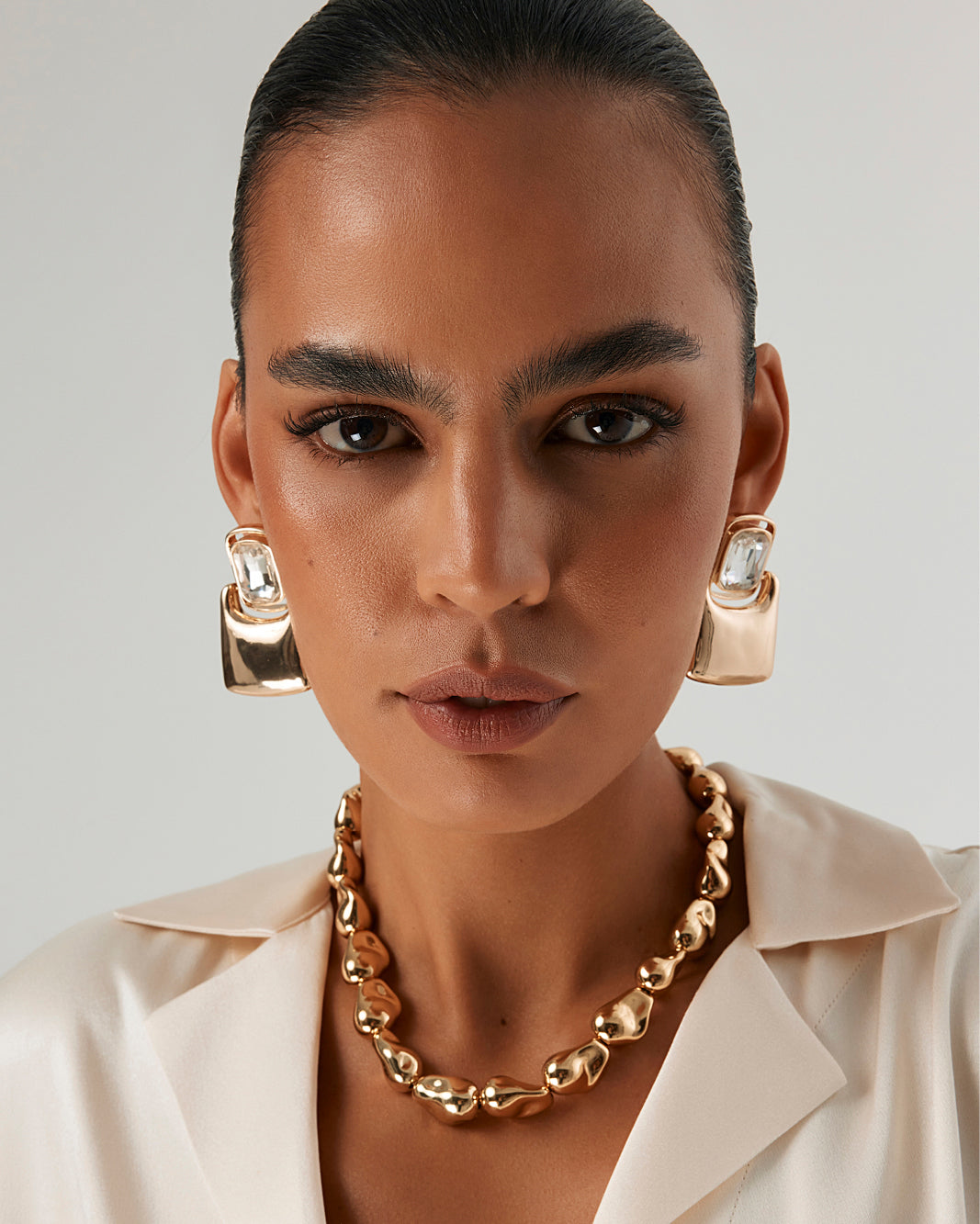 HANNAH EARRINGS - GOLD-DIAMANTE-JEWELLERY-Billini-Billini