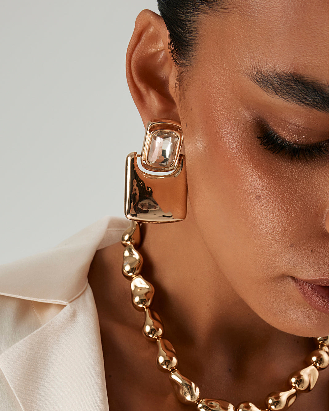 HANNAH EARRINGS - GOLD-DIAMANTE-JEWELLERY-Billini-Billini