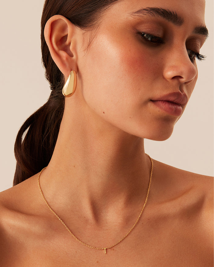 INITIAL GOLD PLATED NECKLACE - GOLD-JEWELLERY-Billini-Billini