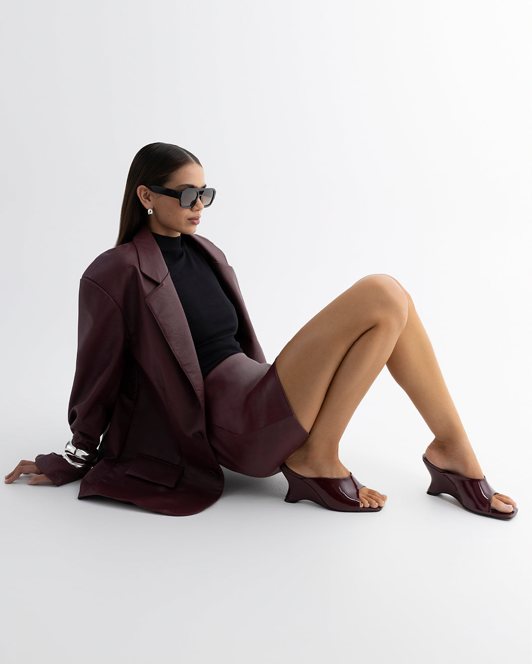 ISELLE - DARK CHERRY PATENT-Wedges-Billini-Billini