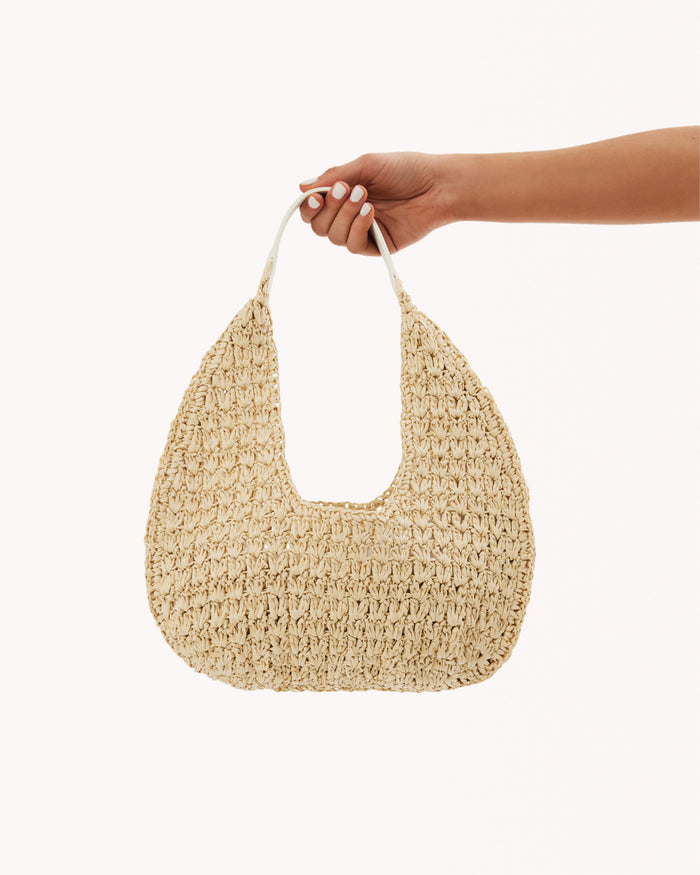 JASMINE SHOULDER BAG - NATURAL RAFFIA-Handbags-Billini-O/S-Billini