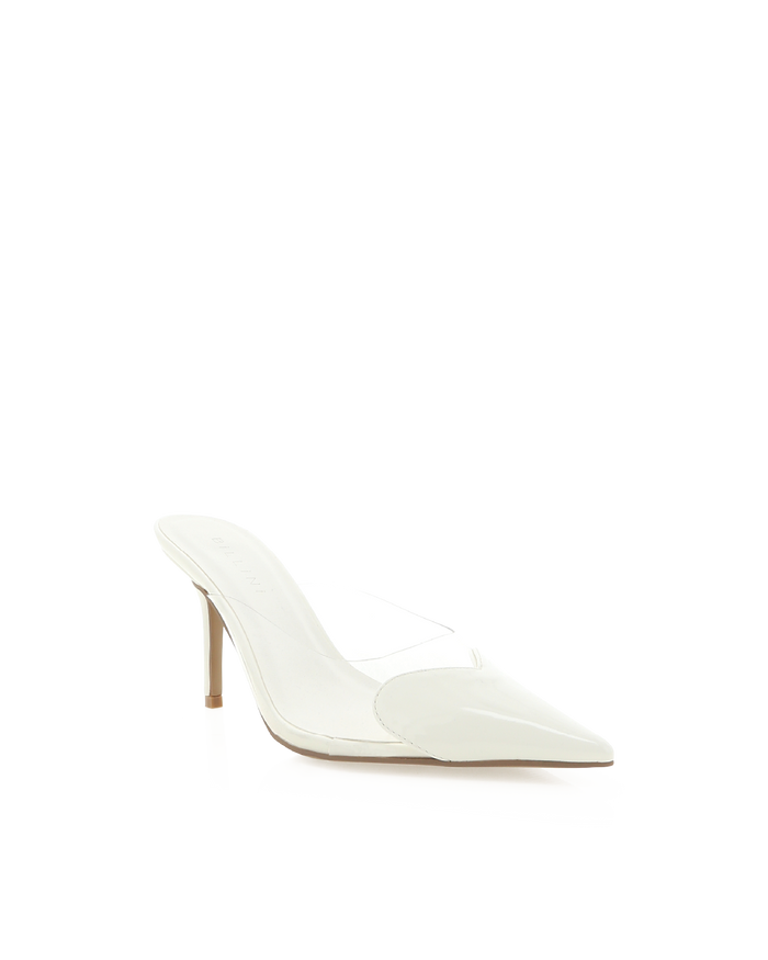 KARESS - WHITE PATENT-CLEAR-Heels-Billini-Billini