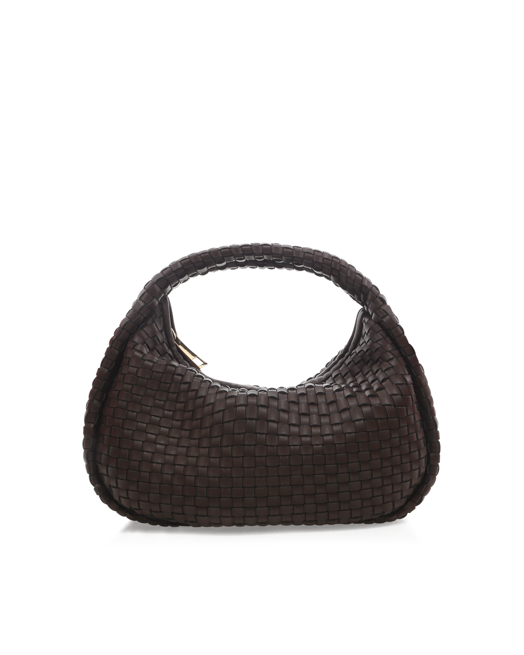 MAISIE WOVEN HANDLE BAG - CHOCOLATE-Handbags-Billini-Billini