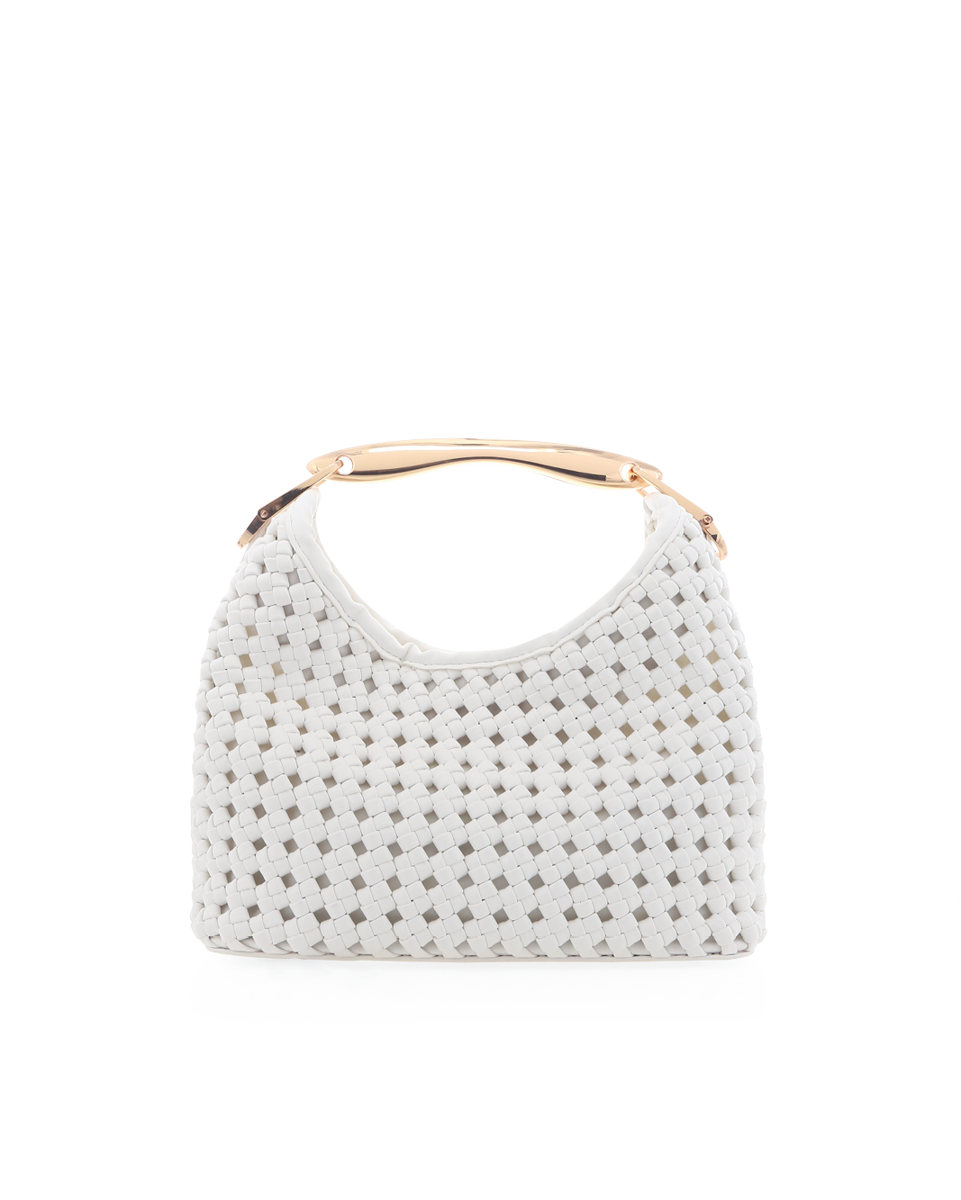HATTIE WOVEN HANDLE BAG - WHITE-Handbags-Billini-Billini