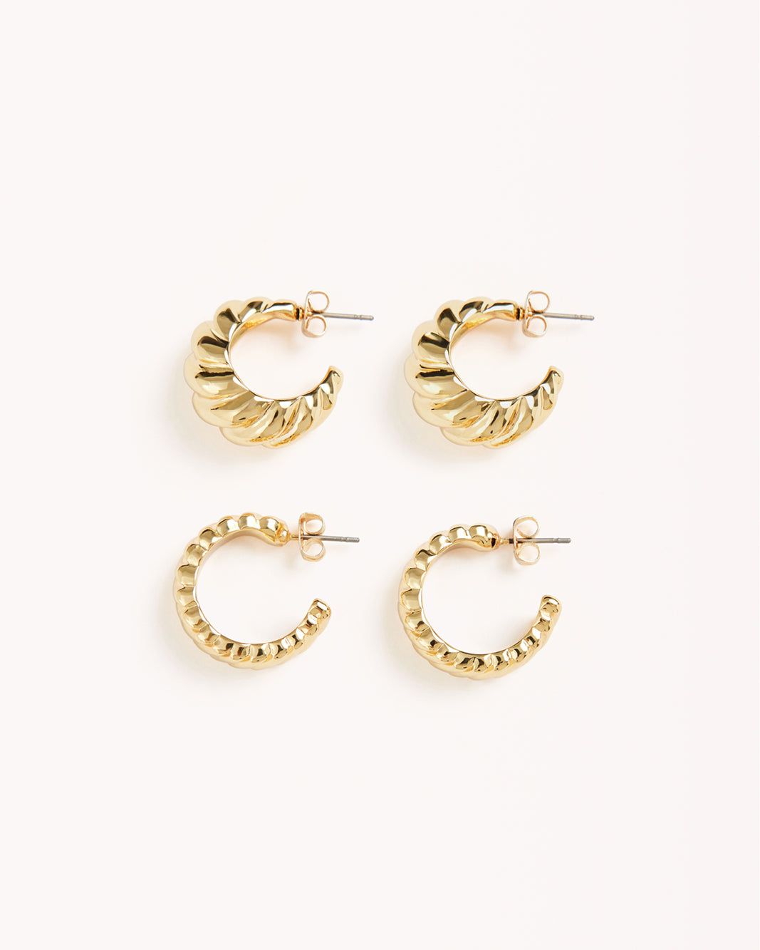 ROCHELLE EARRINGS 2 PACK - GOLD PLATED 18K-JEWELLERY-Billini-O/S-Billini