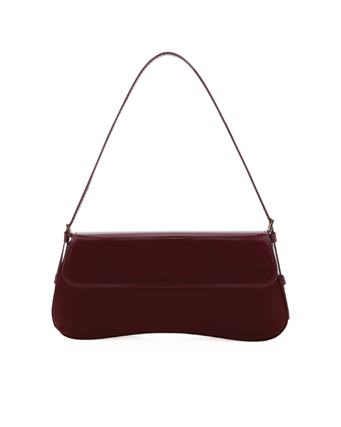 SABELLA SHOULDER BAG - CHERRY PATENT-GOLD-Handbags-Billini-Billini