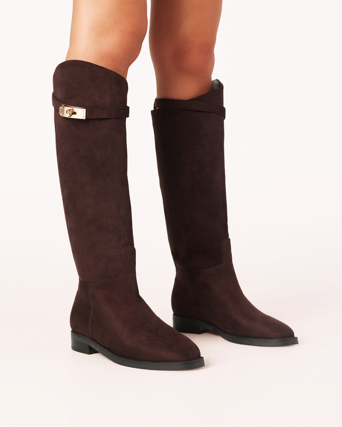 SOLENE - CHOCOLATE SUEDE-Boots-Billini-Billini