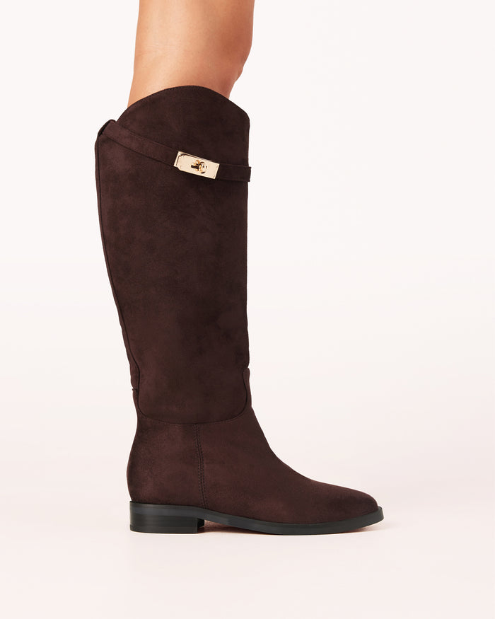 SOLENE - CHOCOLATE SUEDE-Boots-Billini-Billini