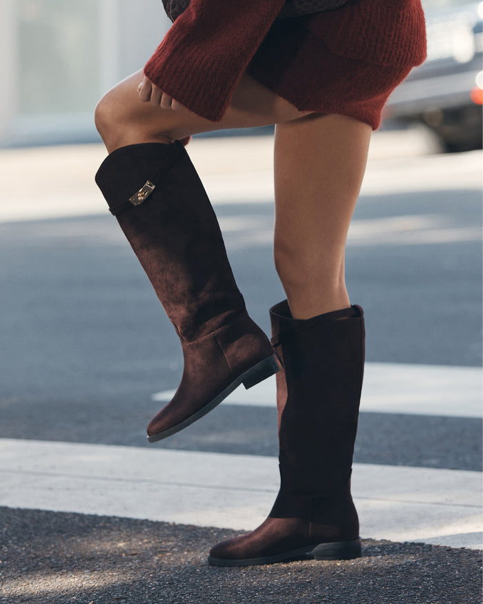 SOLENE - CHOCOLATE SUEDE-Boots-Billini-Billini