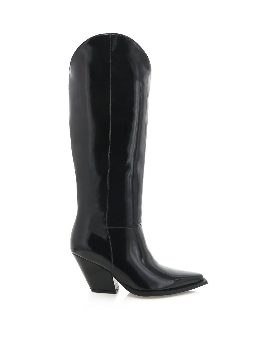 Black patent cowboy boots sales