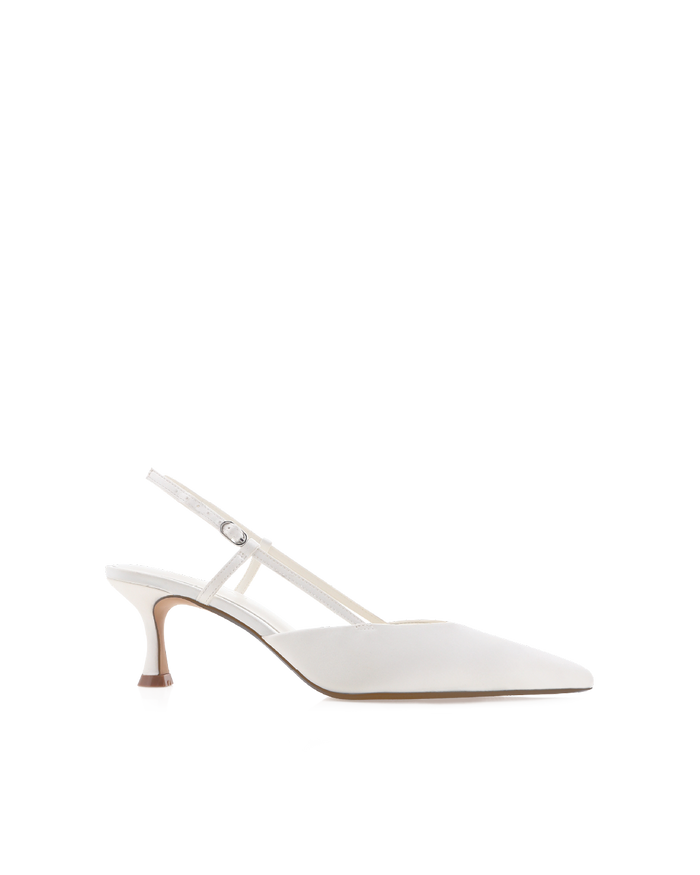 VARRO - WHITE SATIN-PUMPS-Billini-Billini