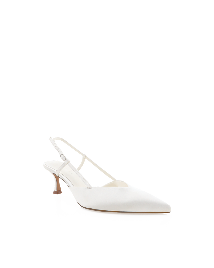 VARRO - WHITE SATIN-PUMPS-Billini-Billini
