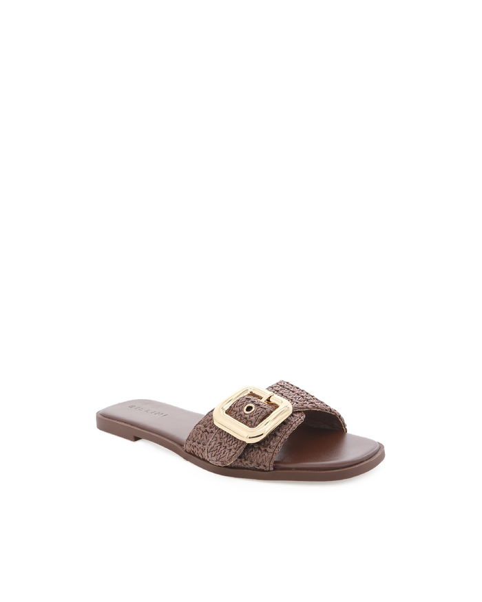 VASILI - CHOCOLATE RAFFIA-Sandals-Billini-Billini