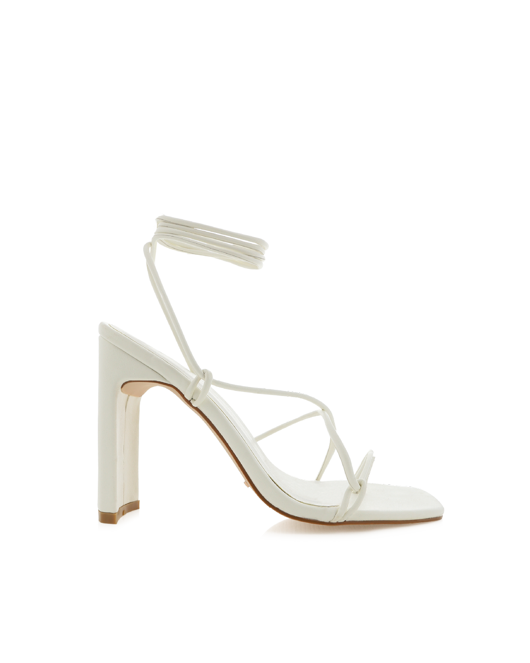 White short 2025 block heels