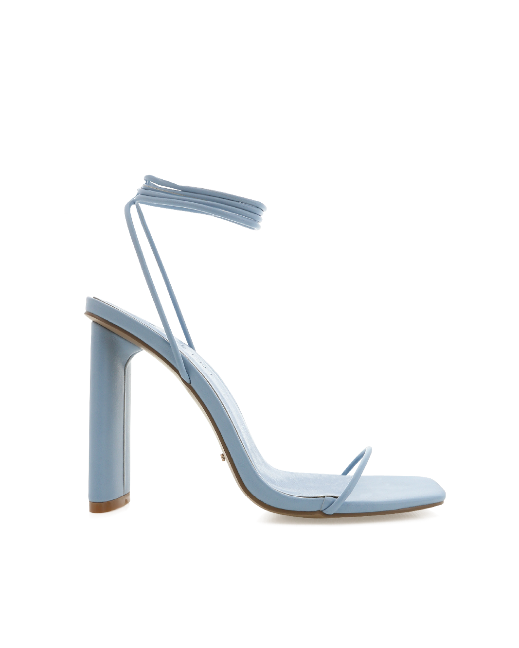 Baby blue top barely there heels