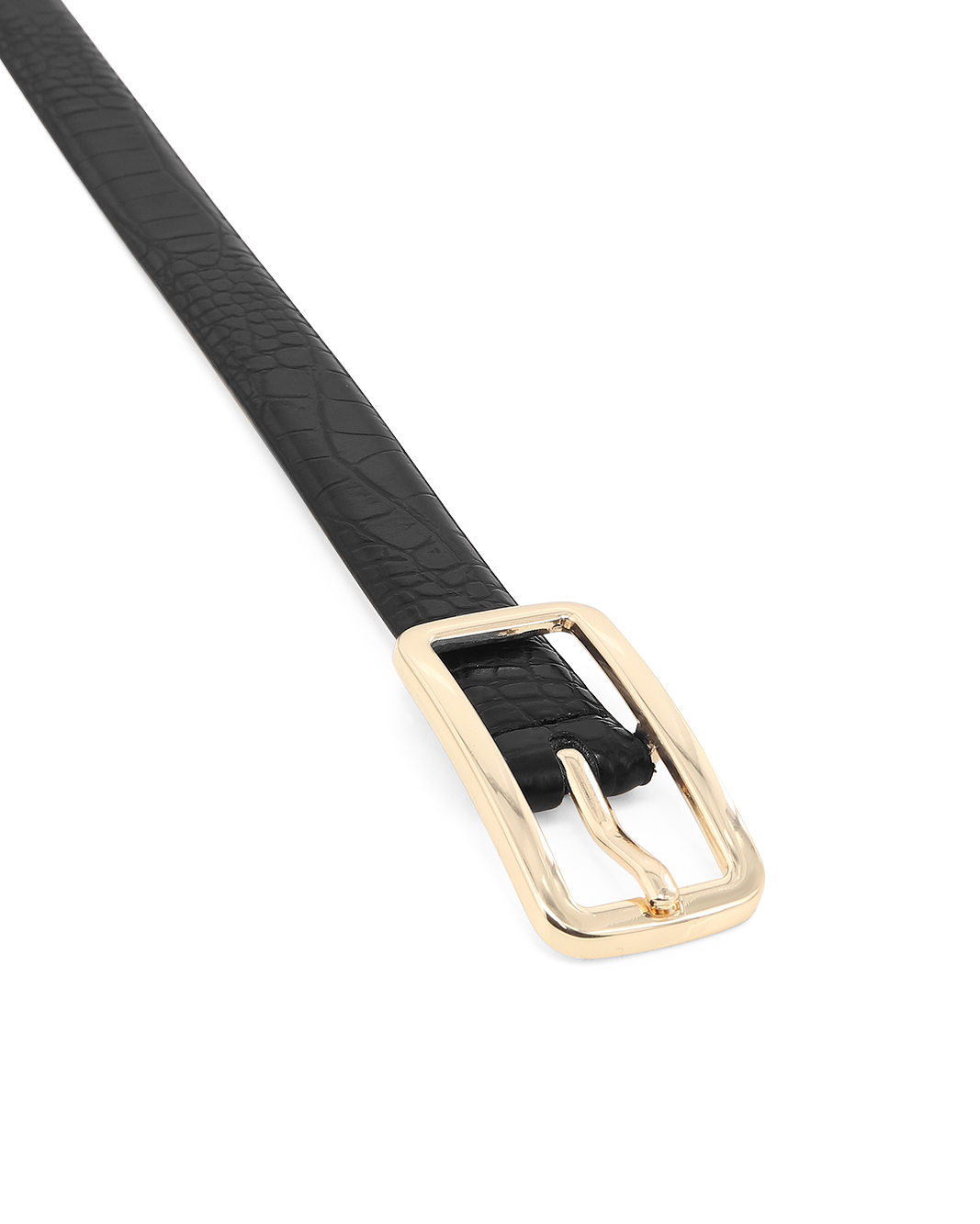 ADA BELT - BLACK CROC SHINE-GOLD-BELTS-Billini-Billini