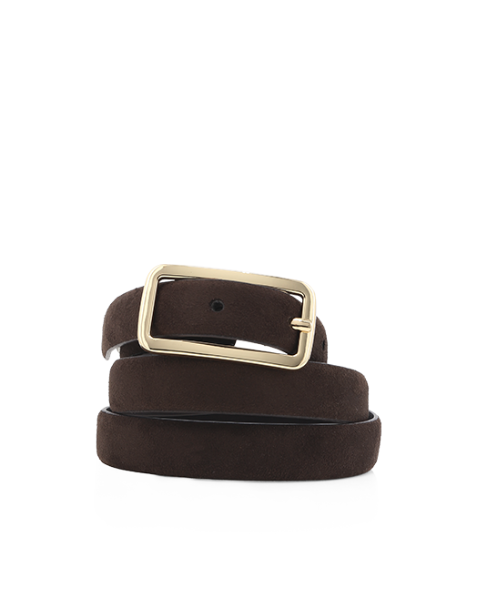 ADA BELT - DARK CACAO SUEDE-GOLD-BELTS-Billini-Billini