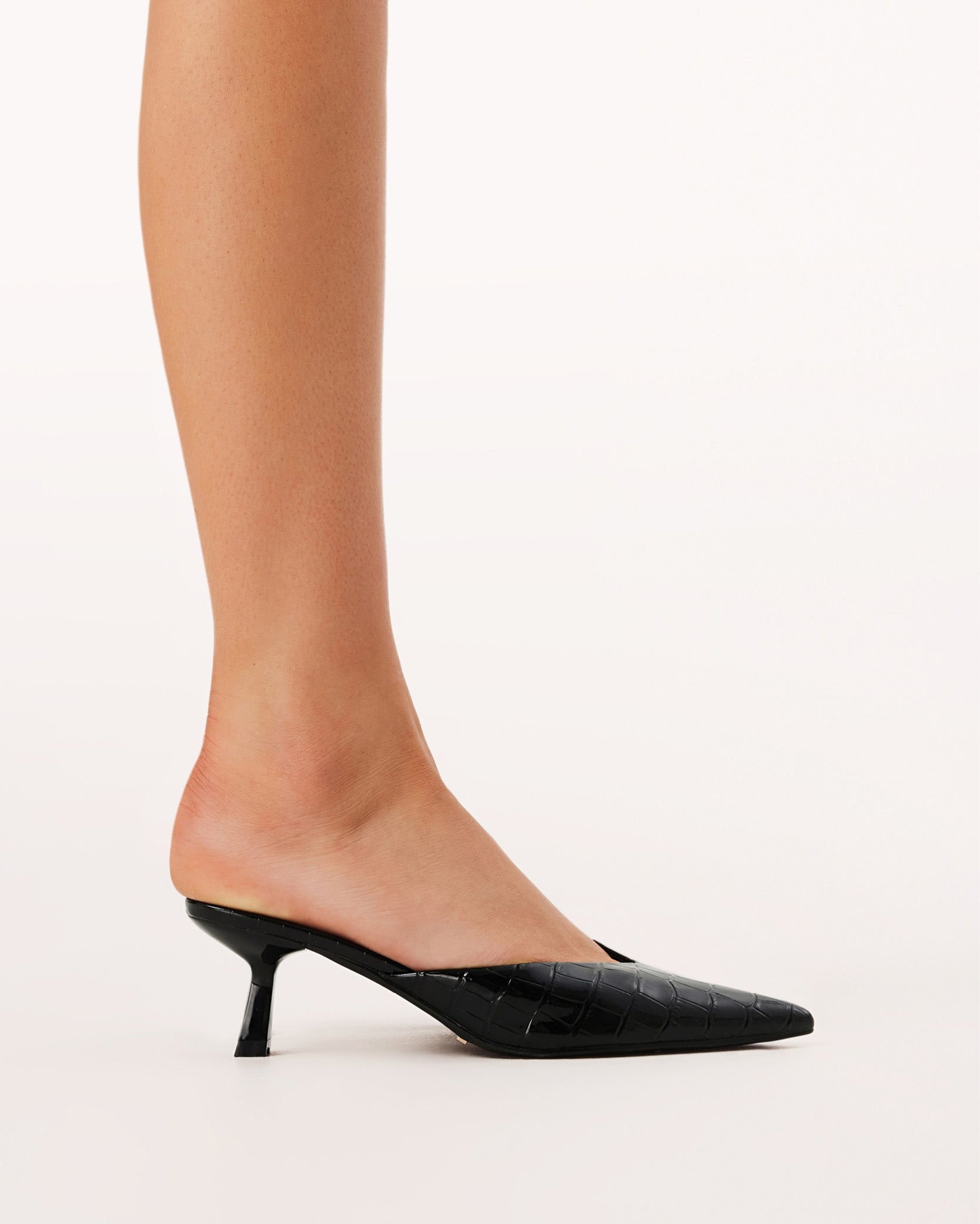 ADELE - BLACK PATENT CROC-PUMPS-Billini-Billini