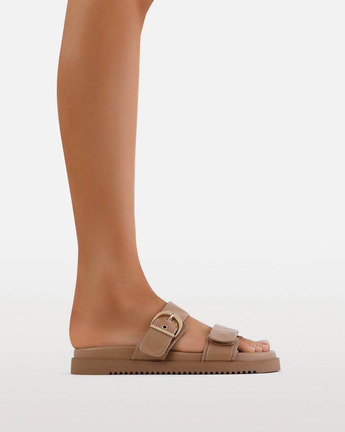 AGGIE - LIGHT CASHEW-Sandals-Billini-Billini