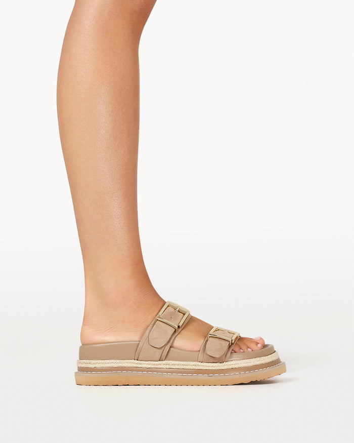 AIDAN - WARM TAUPE SUEDE-Sandals-Billini-Billini