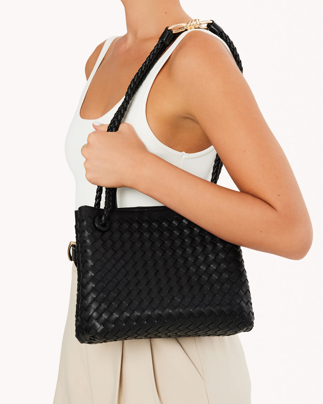 AIMEE SHOULDER BAG - BLACK-Handbags-Billini-Billini