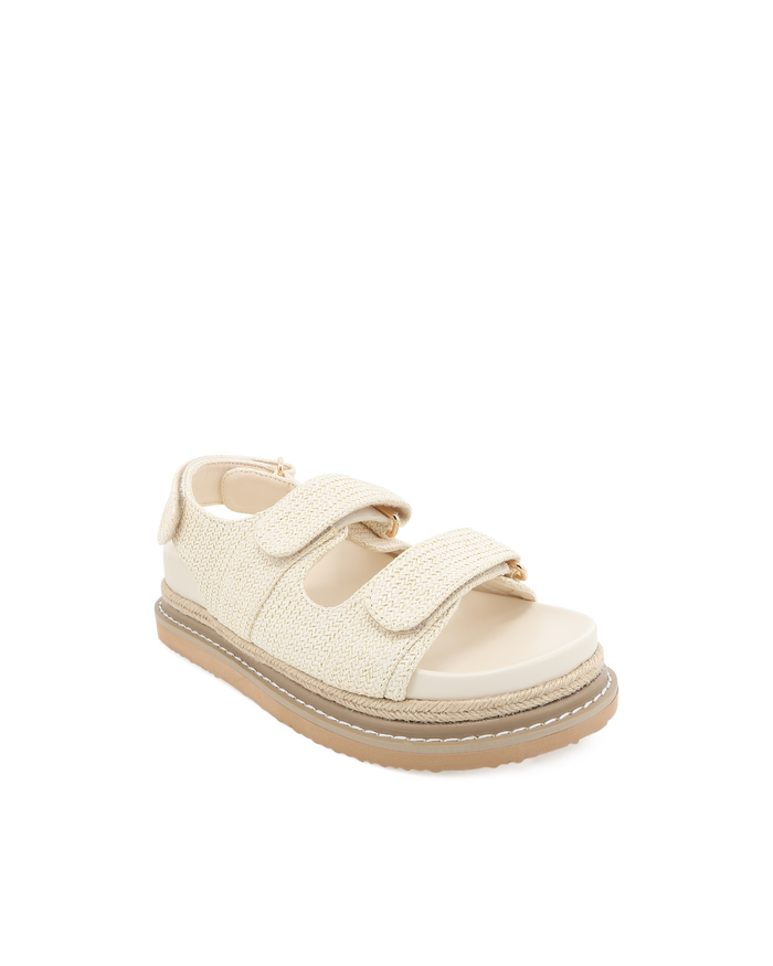 ALEJANDRA - CREAM RAFFIA-Sandals-Billini-Billini