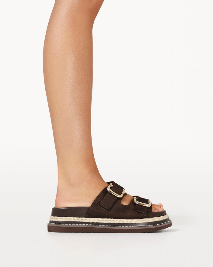ALESSIA - DARK CACAO SUEDE-Sandals-Billini-Billini