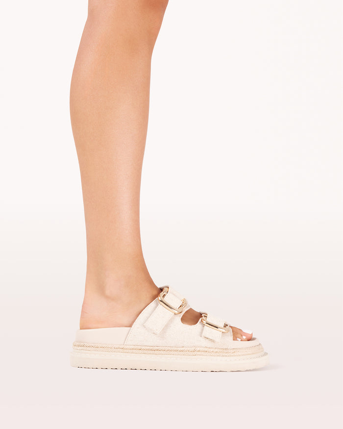 ALESSIA - WHEAT LINEN-Sandals-Billini-Billini