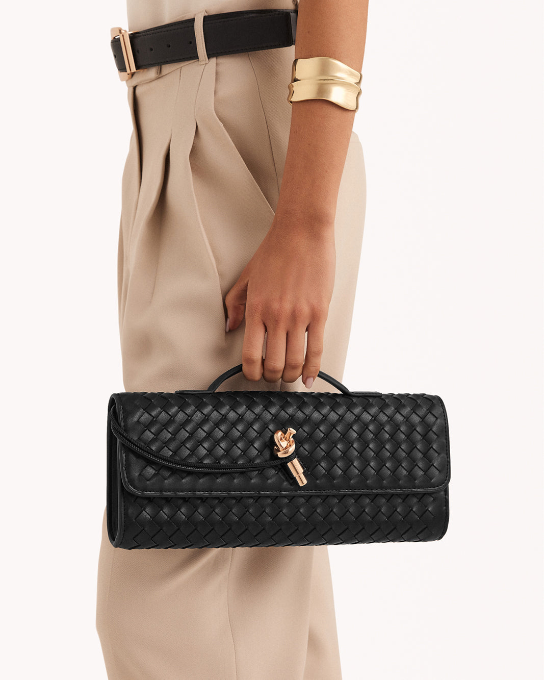 ALICE CLUTCH BAG - BLACK-Handbags-Billini-Billini