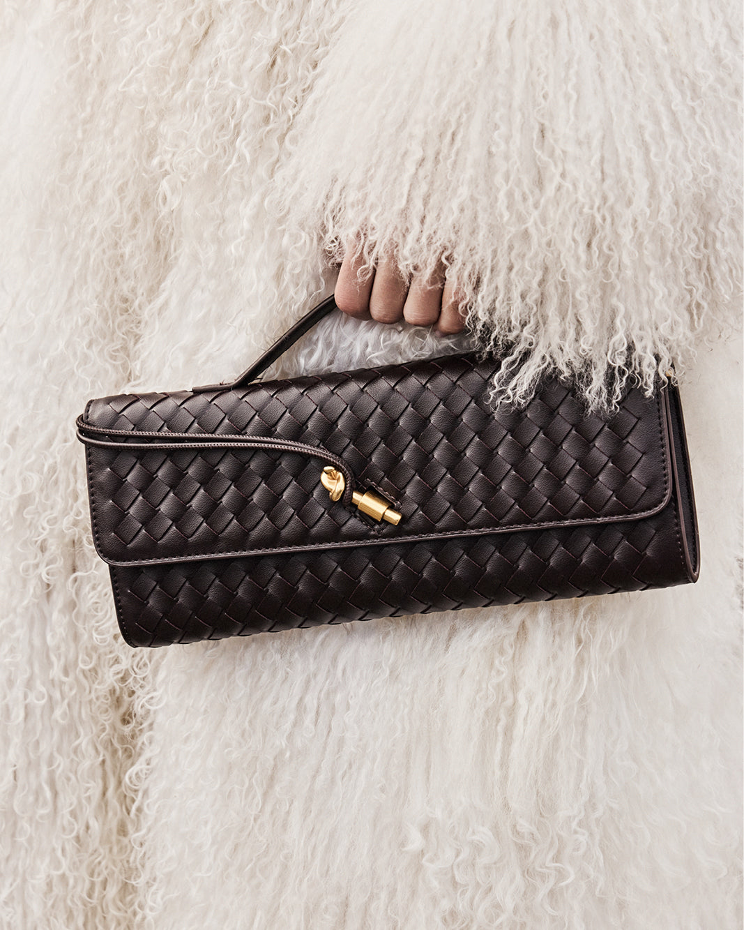 ALICE CLUTCH BAG - DARK CACAO-Handbags-Billini-Billini