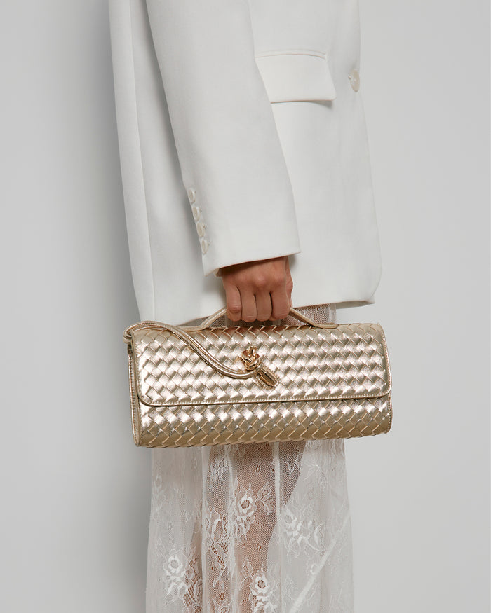 ALICE CLUTCH BAG - GOLD METALLIC-Handbags-Billini-Billini