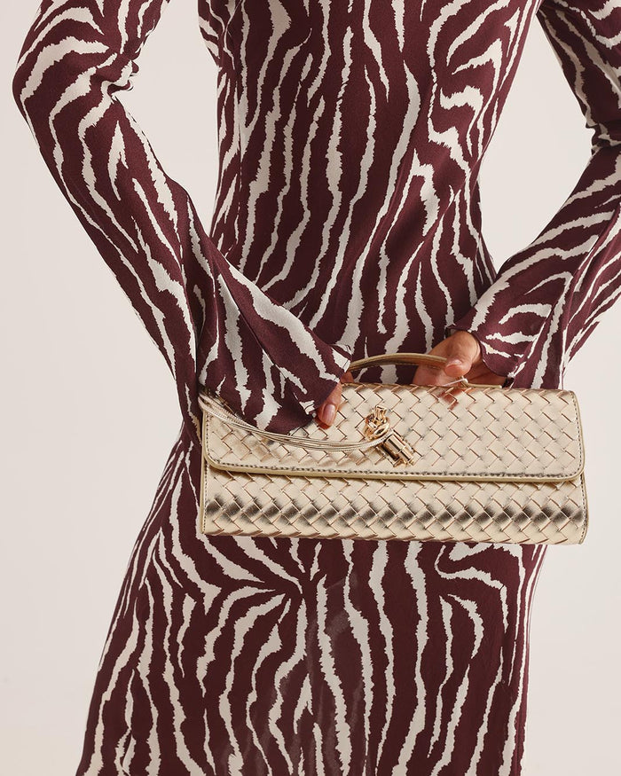 ALICE CLUTCH BAG - GOLD METALLIC-Handbags-Billini-Billini