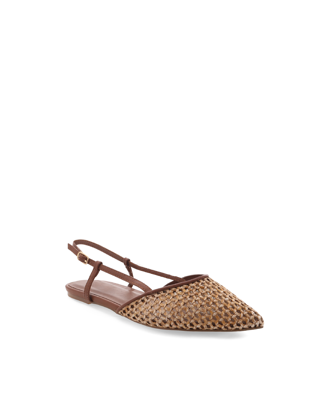 ALISON - DARK TAN-NATURAL RAFFIA-Flats-Billini-Billini