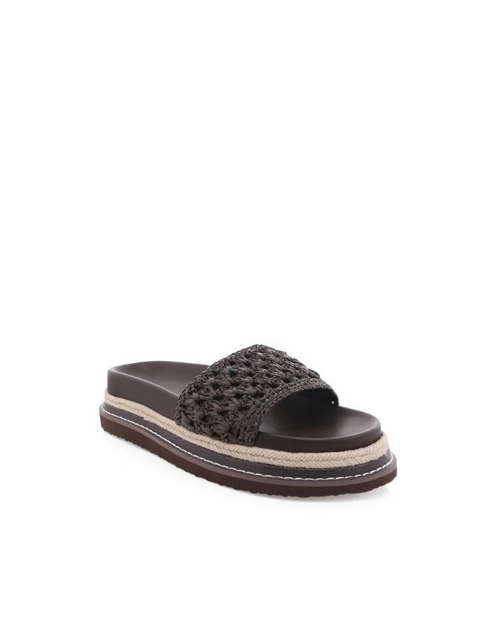 ALTHEA - CHOCOLATE RAFFIA-Sandals-Billini-Billini