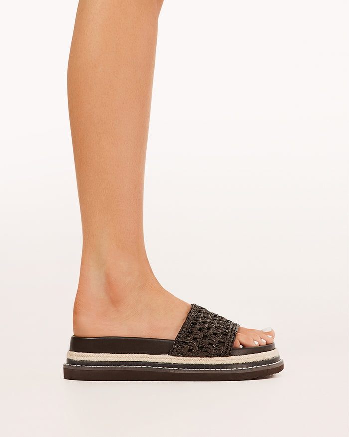 ALTHEA - CHOCOLATE RAFFIA-Sandals-Billini-Billini