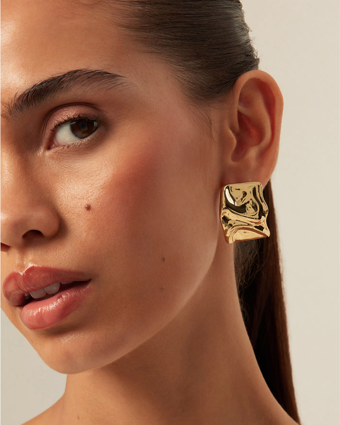 AMBER EARRINGS - GOLD-JEWELLERY-Billini-Billini