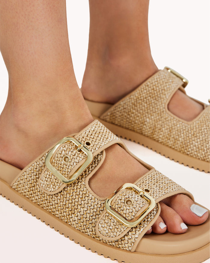 AMORA - NATURAL RAFFIA-Sandals-Billini-Billini