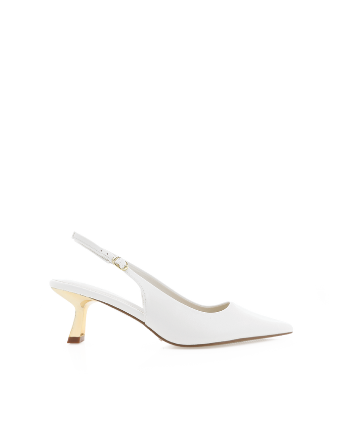 ANAYA - WHITE SHINE-GOLD-PUMPS-Billini-Billini