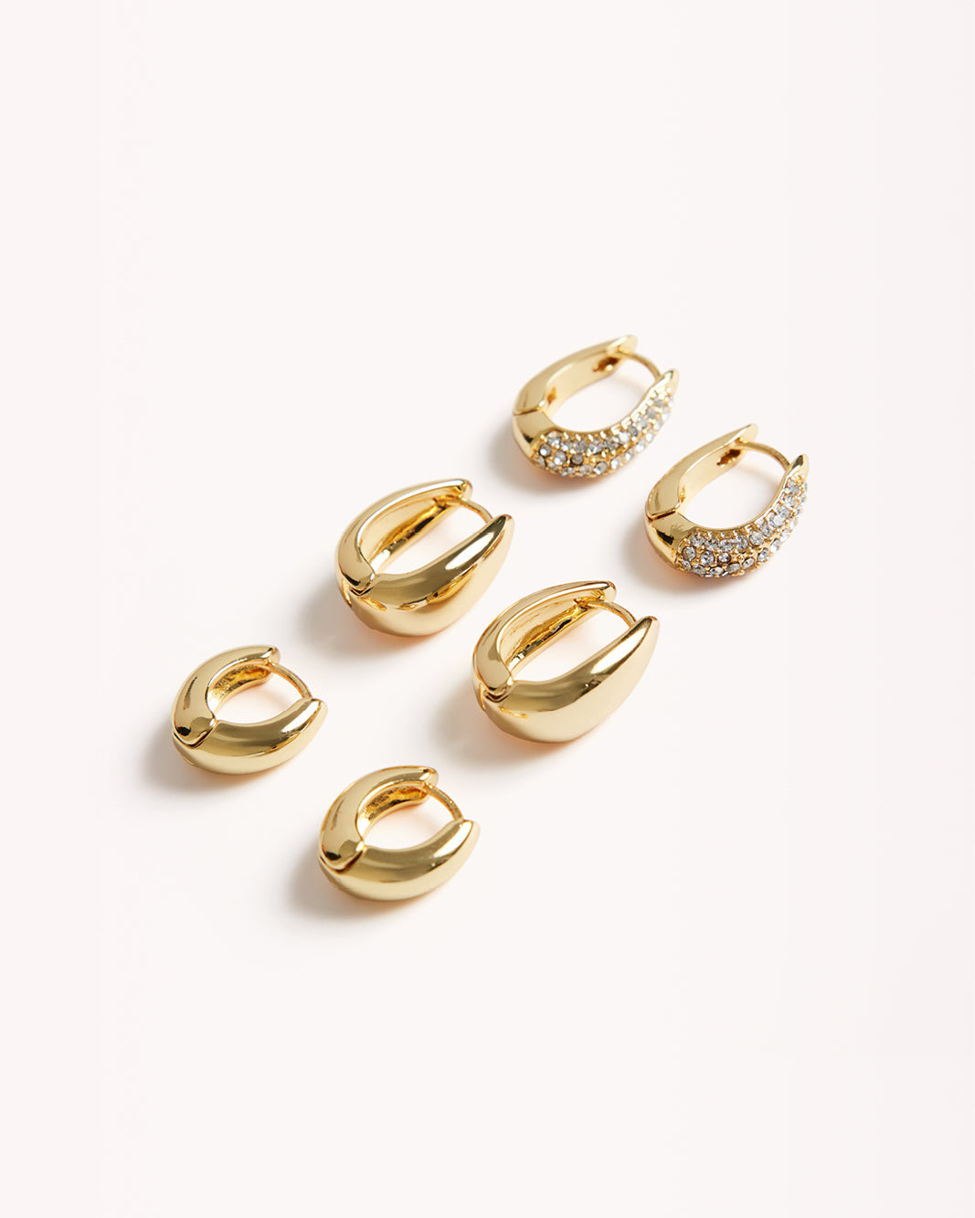 ANDIE 3 PACK EARRINGS - GOLD PLATED 18K-JEWELLERY-Billini-Billini