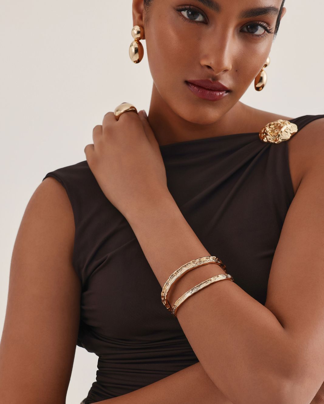 ANDRIANNA BANGLE 2 PACK - GOLD-JEWELLERY-Billini-Billini
