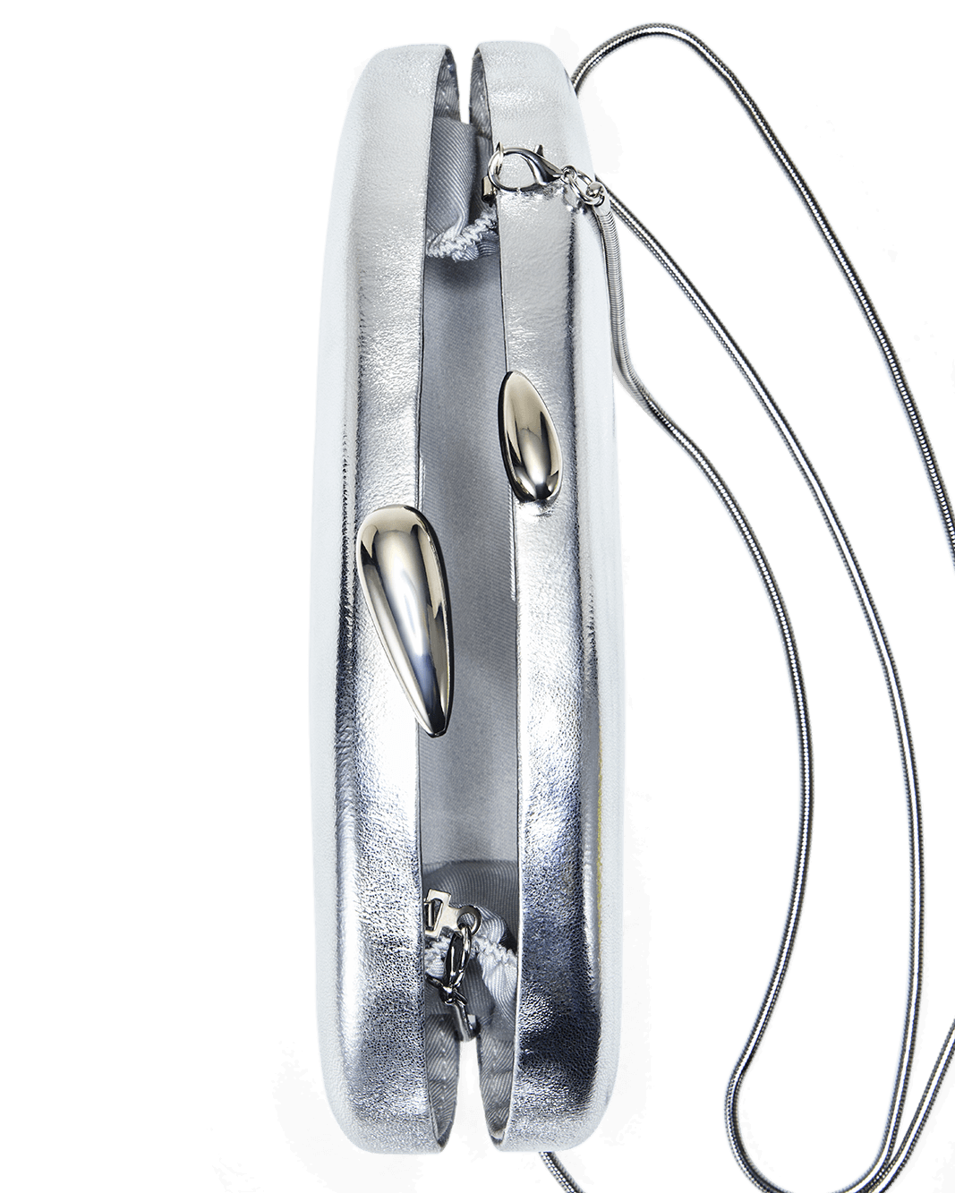 ANGIE CLUTCH BAG - SILVER METALLIC-Handbags-Billini-Billini